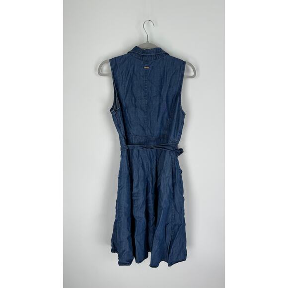 Tommy Hilfiger Denim Sleeveless Dress Blue Womens Size 12 - Picture 9 of 12